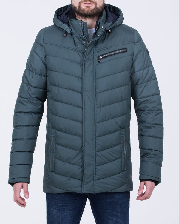 Cabano Tall Lightweight Puffer Jacket (bottle green)