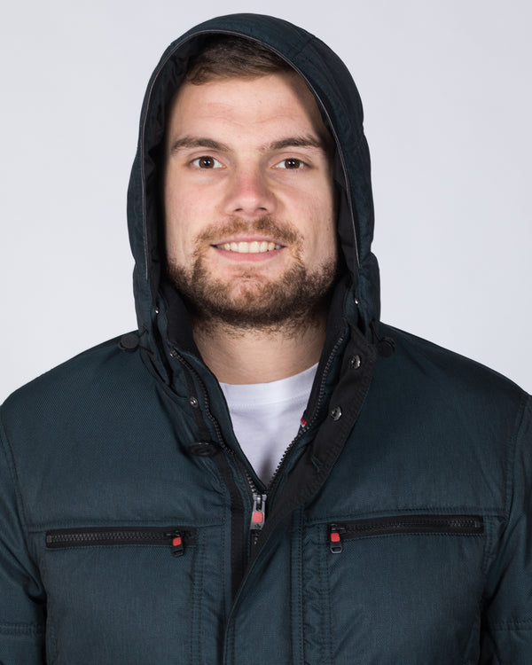 Cabano Tall Hooded Jacket (petrol)
