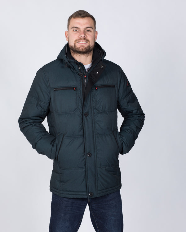 Cabano Tall Hooded Jacket (petrol)