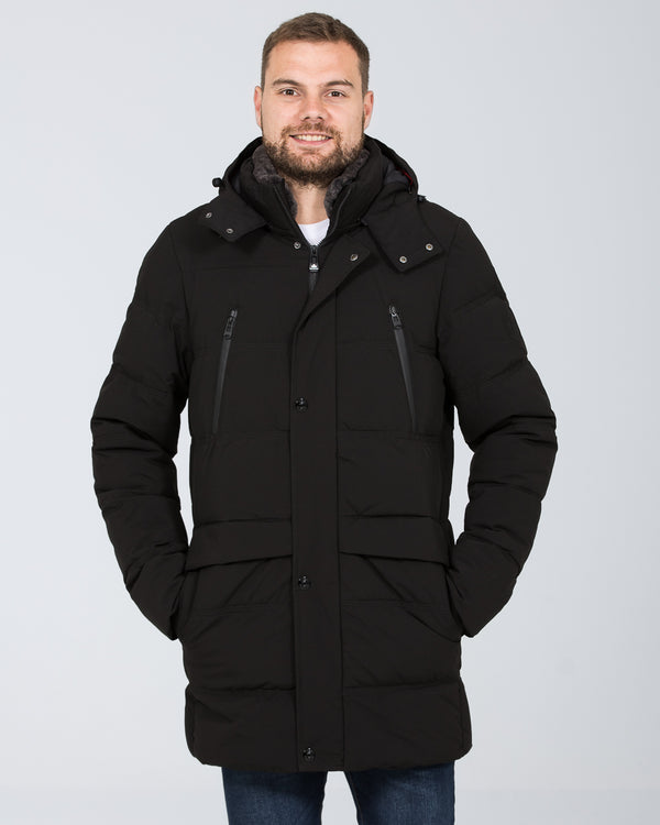 Cabano Tall Waterproof Fleece Lined Jacket (black)