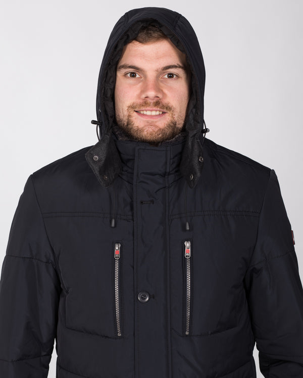 Cabano Tall Hooded Jacket (navy)