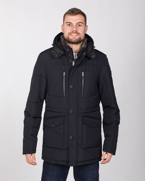 Cabano Tall Hooded Jacket (navy)