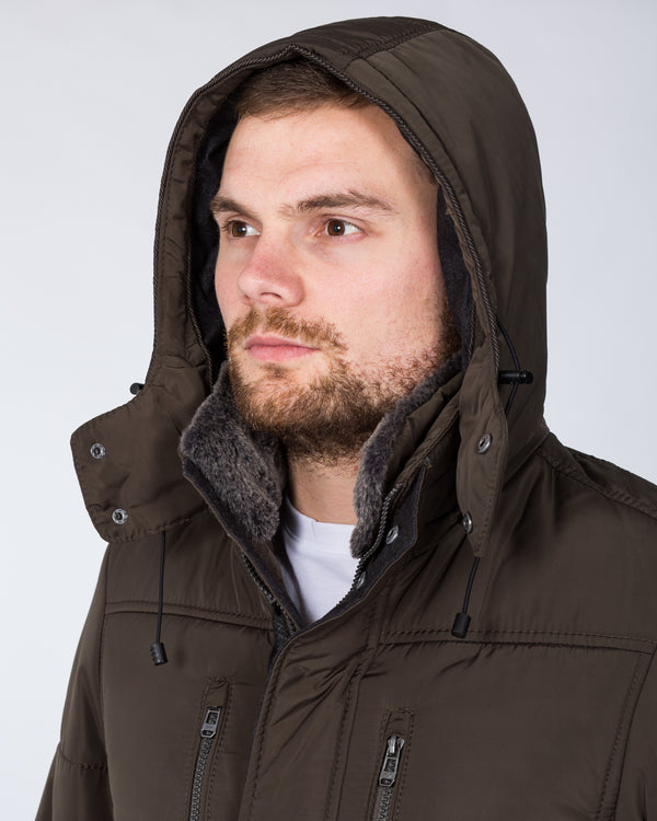 Cabano Tall Hooded Jacket (olive)