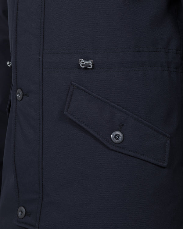 Cabano Tall Wool Look Parka Jacket (navy)