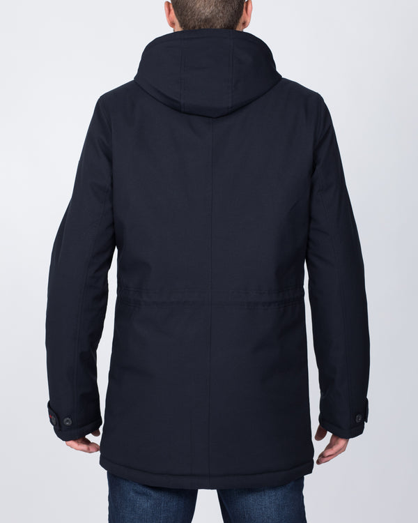 Cabano Tall Wool Look Parka Jacket (navy)