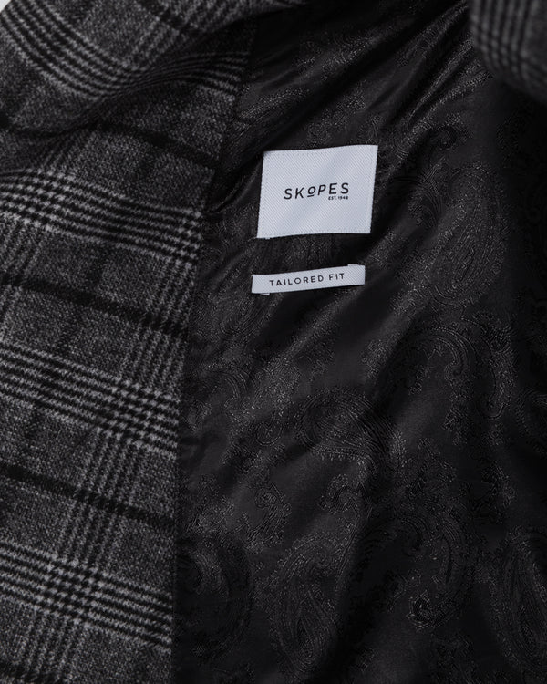 Skopes Porter Overcoat (charcoal check)