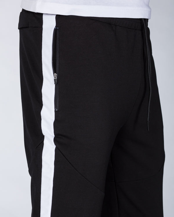 2t Declan Striped Slim Fit Tall Gym Joggers (black)