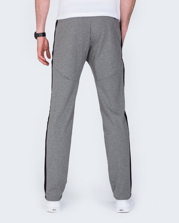 2t Declan Striped Slim Fit Tall Gym Joggers (charcoal)