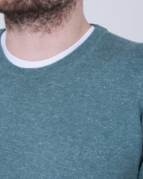 2t hoher Pullover mit Rundhalsausschnitt (atlantikgrün)