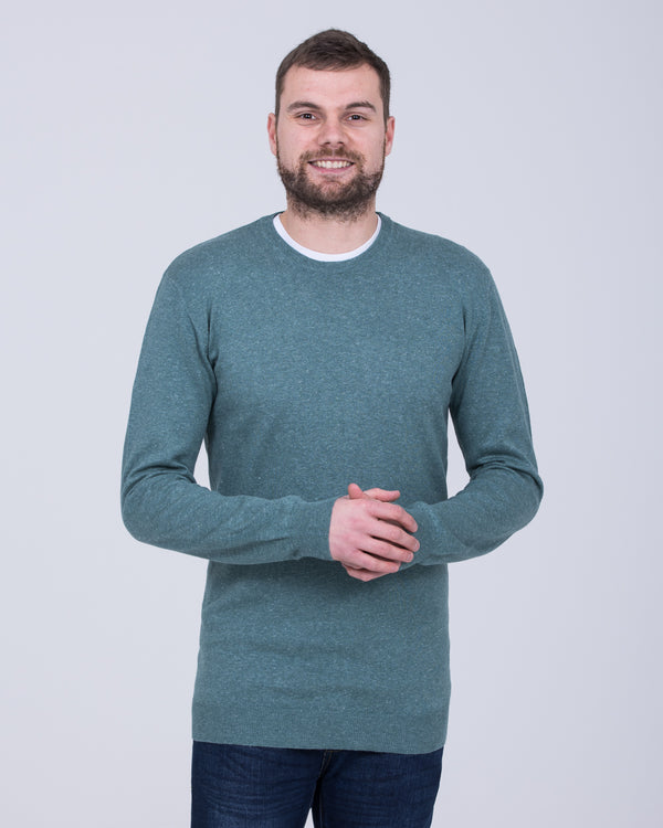 2t hoher Pullover mit Rundhalsausschnitt (atlantikgrün)