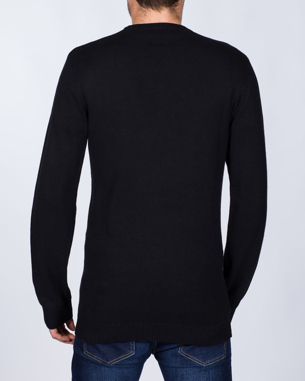 2t Cotton Crew Neck Tall Jumper (black)