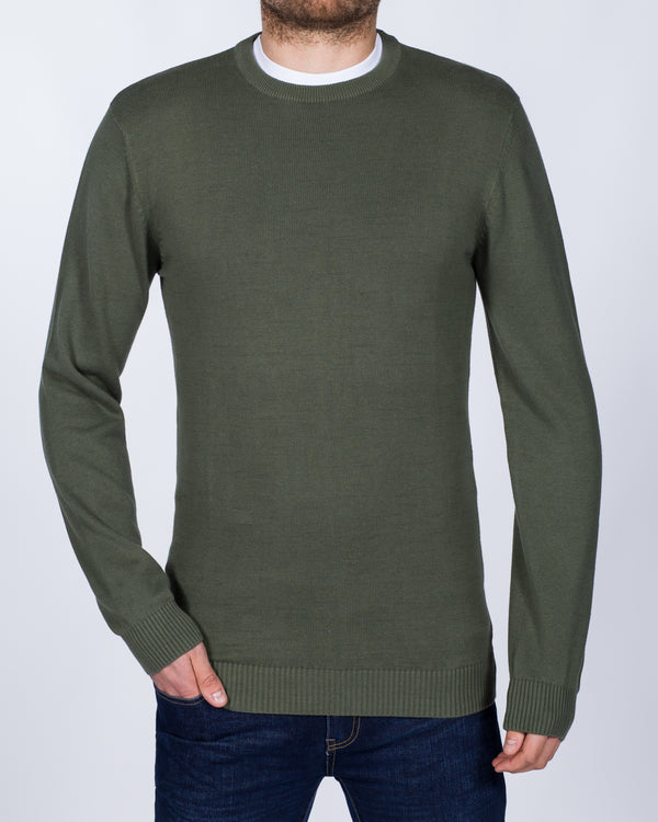 2t Cotton Crew Neck Tall Jumper (khaki)