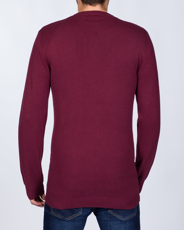 2t Cotton Crew Neck Tall Jumper (mulberry)