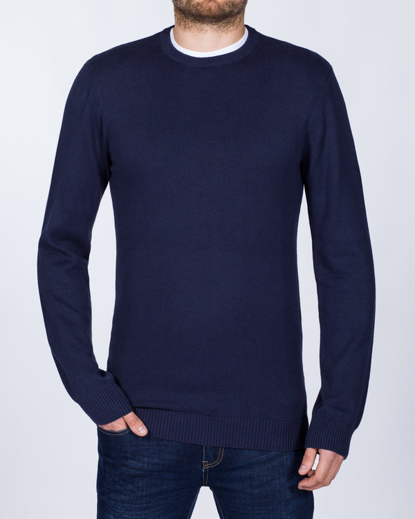 2t Cotton Crew Neck Tall Jumper (navy)