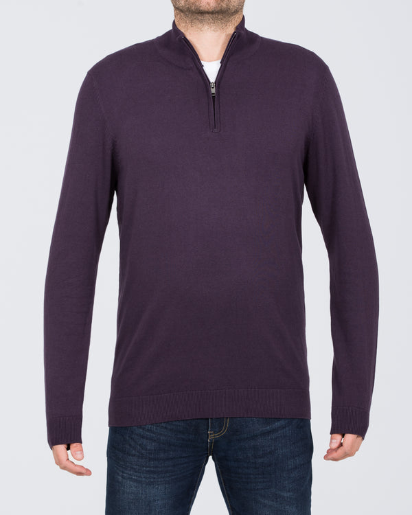 2t Altis Quarter Zip Tall Jumper (grape)