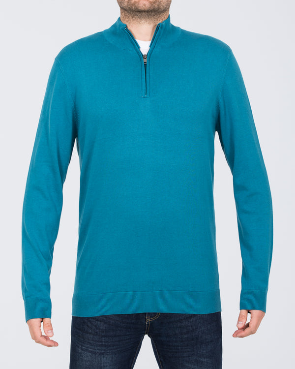 2t Altis Quarter Zip Tall Jumper (teal)