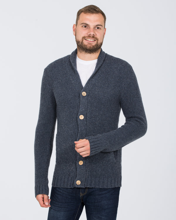 2t Tall Lambswool Cardigan (indigo)