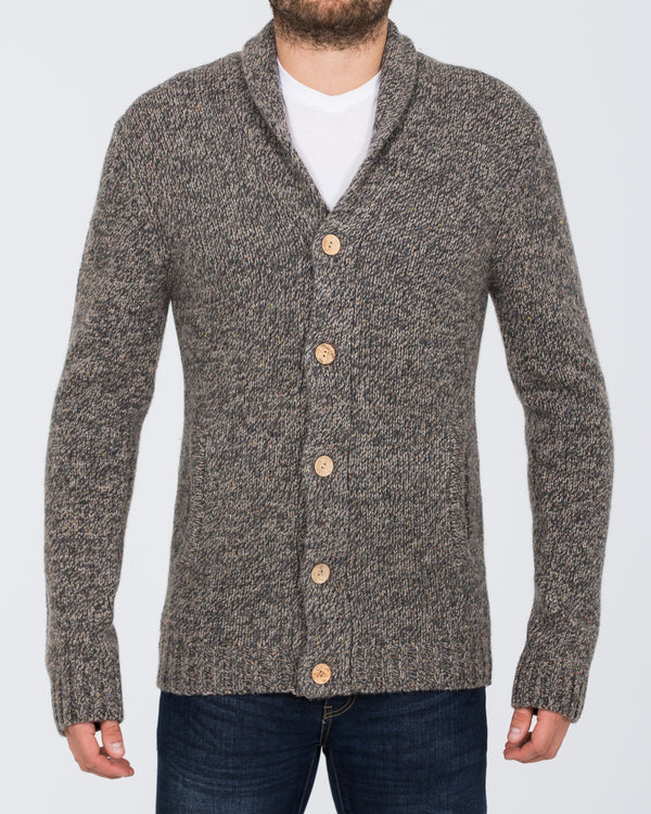 2t Tall Lambswool Cardigan (taupe)