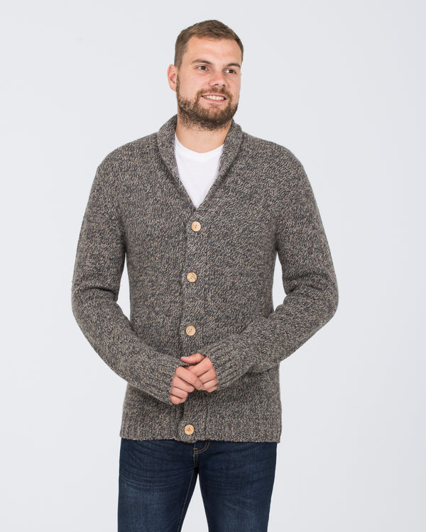 2t Tall Lambswool Cardigan (taupe)