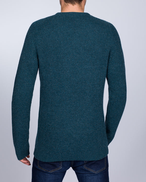 2t Tall Saddle Crew Neck Jumper (petrol)