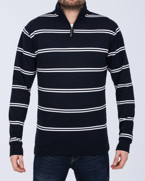 2t Tall Quarter Zip Jumper (navy stripe)