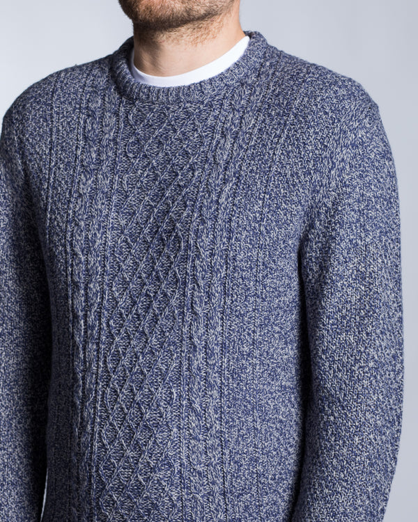 2t Aran Cable Crew Neck Jumper (navy)