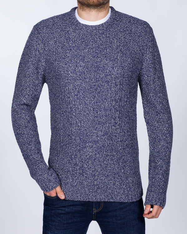 2t Aran Cable Crew Neck Jumper (navy)