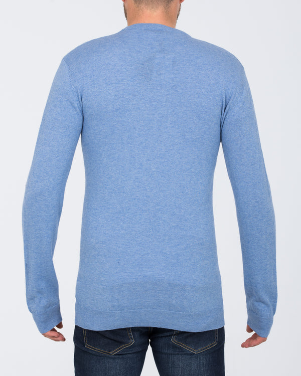 2t Merino Blend Crew Neck Tall Jumper (sky)