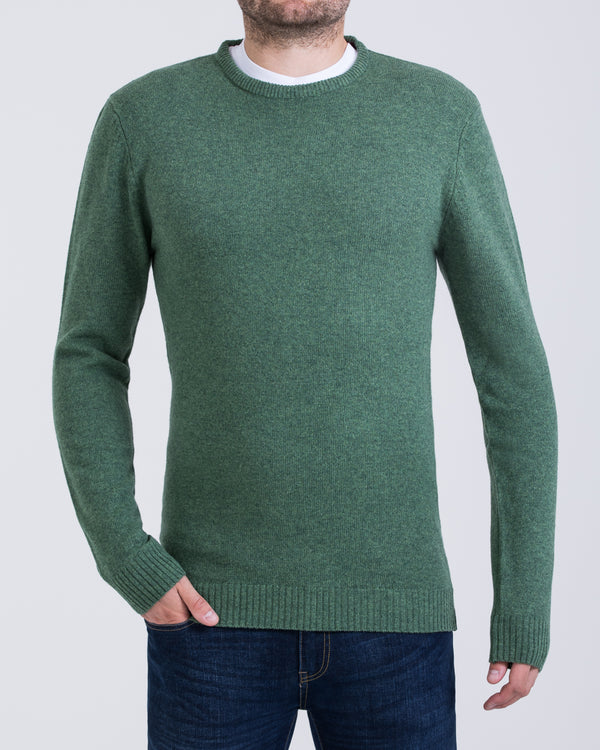 2t Tall Lambswool Crew Neck Jumper (sage)