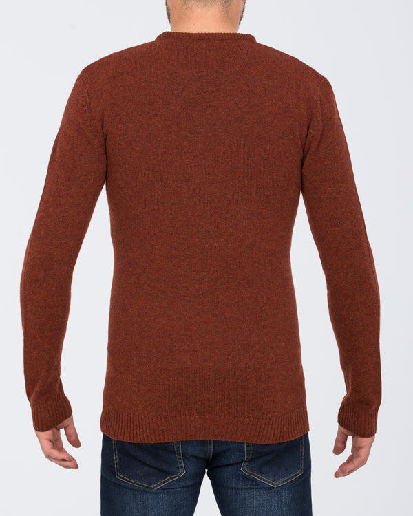 2t Tall Lambswool Crew Neck Jumper (russet)