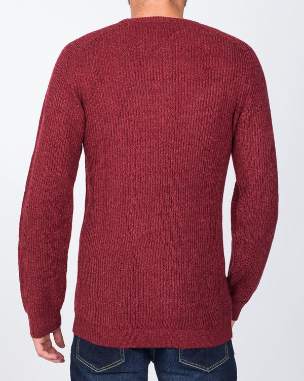 2t Textured Crew Neck Jumper (merlot)