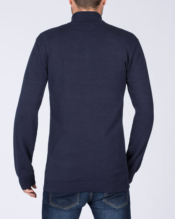 2t Cotton Quarter Zip Tall Jumper (navy)