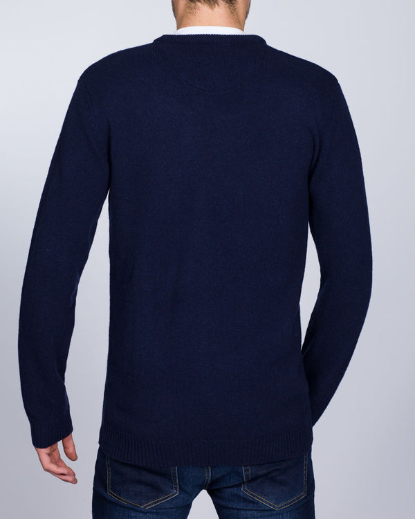 2t Tall Lambswool Crew Neck Jumper (ink)