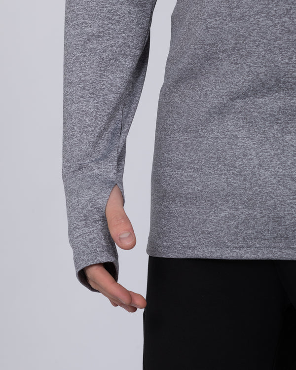 2t Long Sleeve Quarter-Zip Training Top (grey marl)