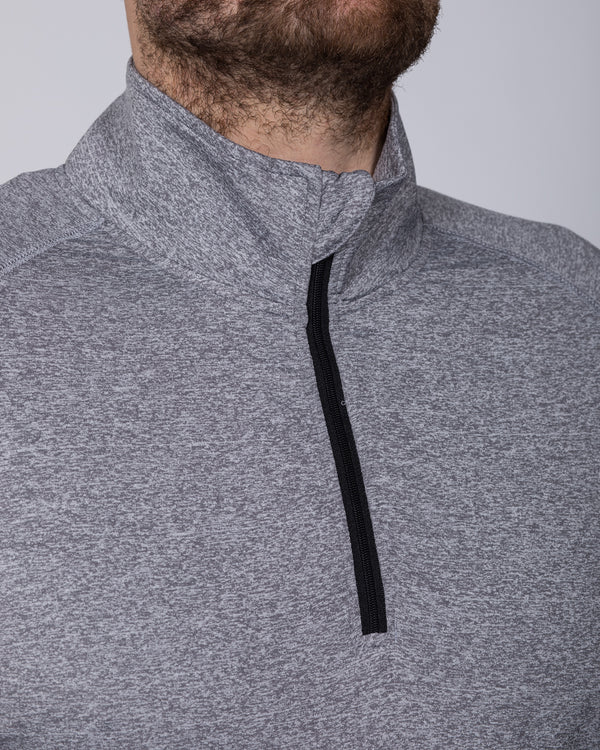 2t Long Sleeve Quarter-Zip Training Top (grey marl)