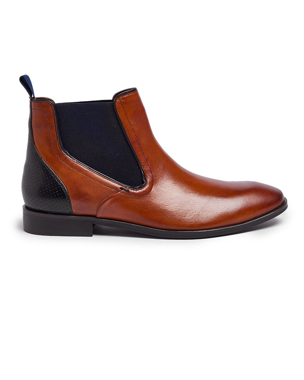 Pod Paul ODonnell Phoenix 2 Chelsea Stiefel (Kognak/Marineblau)