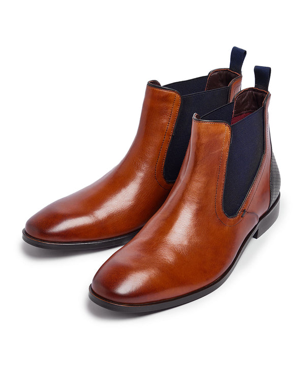 Pod Paul ODonnell Phoenix 2 Chelsea Stiefel (Kognak/Marineblau)