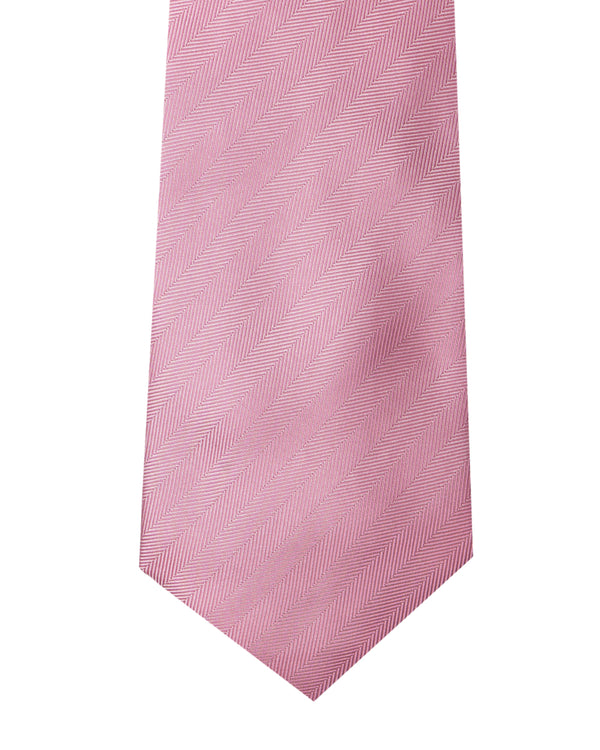 Double Two Extra Long Herringbone Tie (pink)
