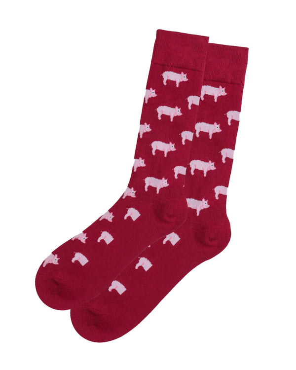 Swole Panda Bamboo Socks 1 Pair (pigs)