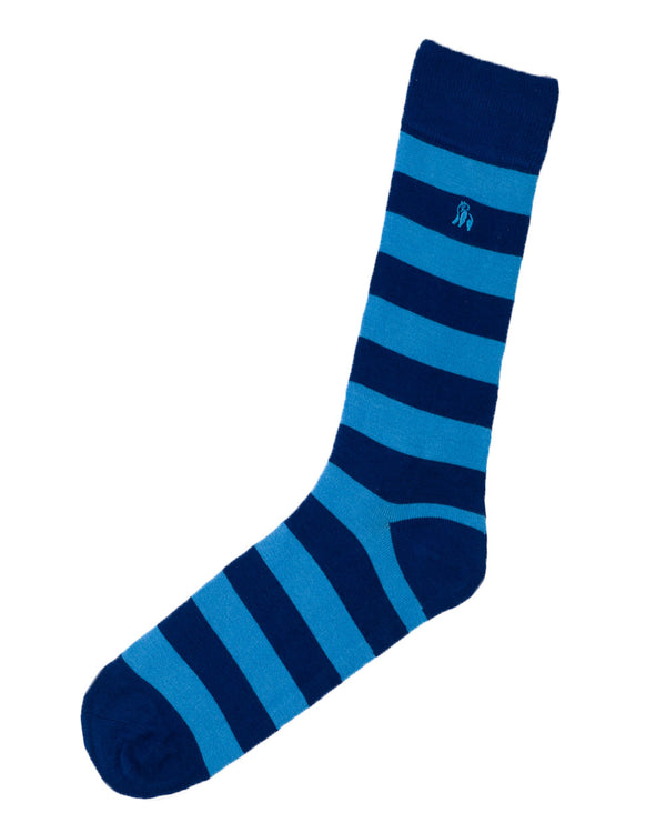 Swole Panda Bamboo Socks 1 Pair (sky blue striped)