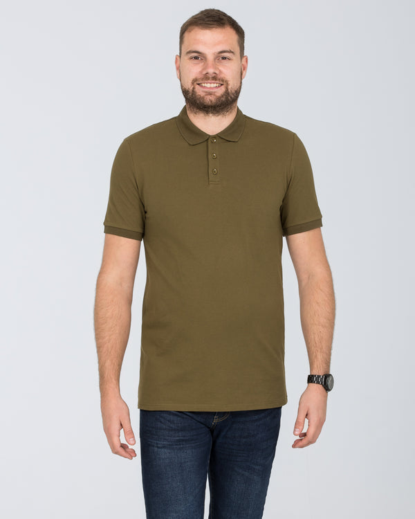2t Jack Slim Fit Tall Polo Shirt (olive)