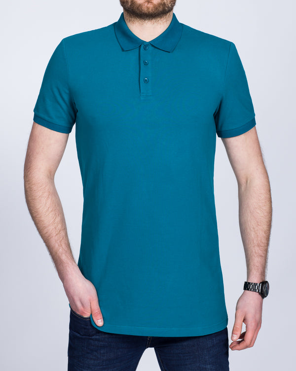 2t Jack Slim Fit Tall Polo Shirt (petrol)
