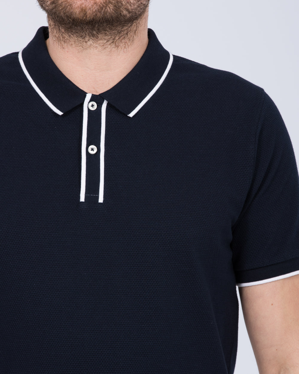 2t Slim Fit Tall Tipped Polo Shirt (navy)