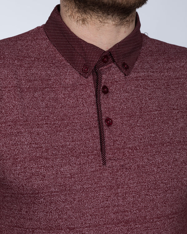 2t Slim Fit Tall Polo Shirt (wine marl)