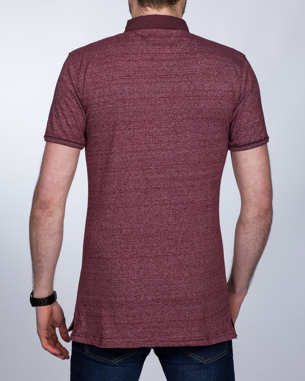 2t Slim Fit Tall Polo Shirt (wine marl)