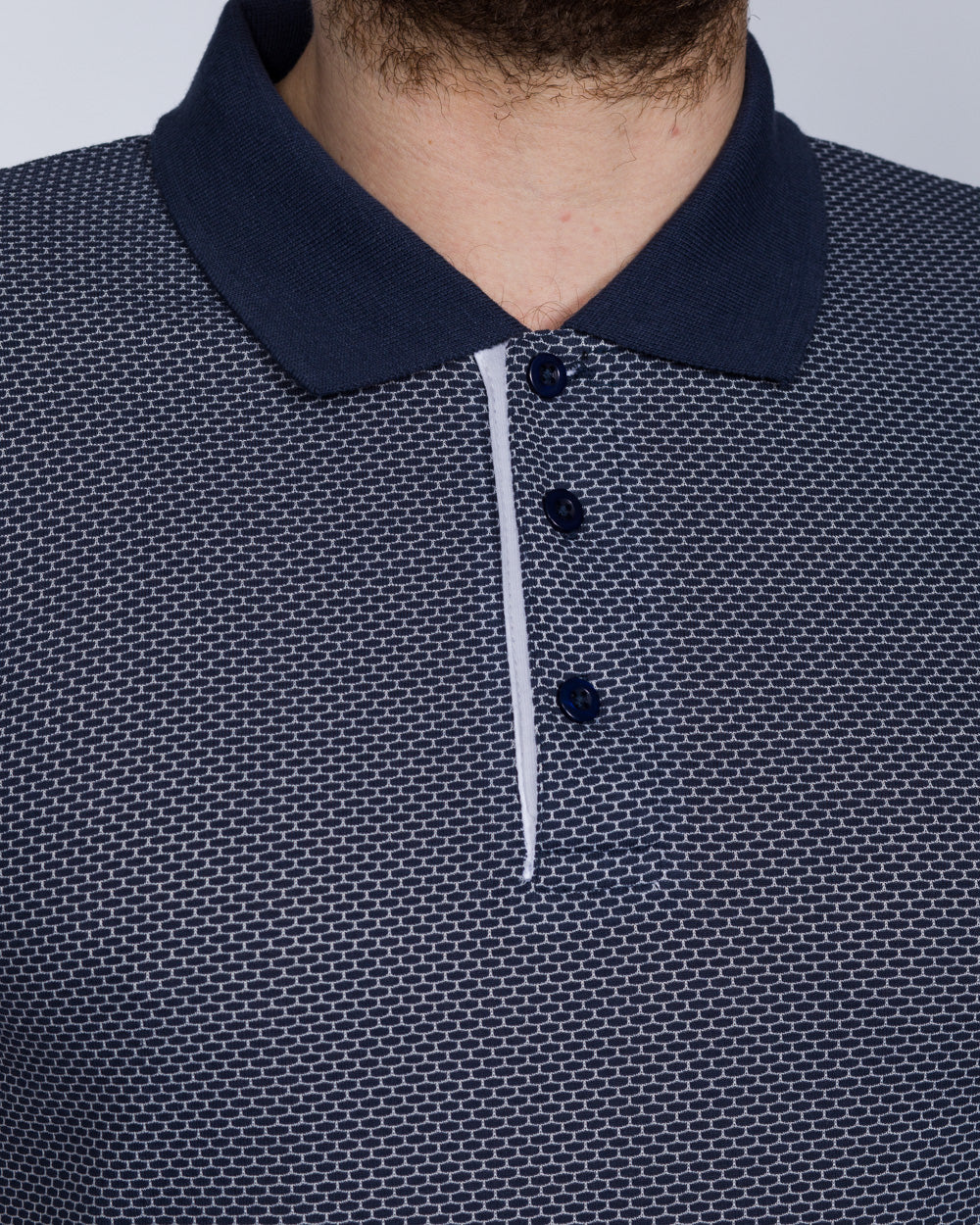 2t Slim Fit Patterned Tall Polo Shirt (insignia blue)