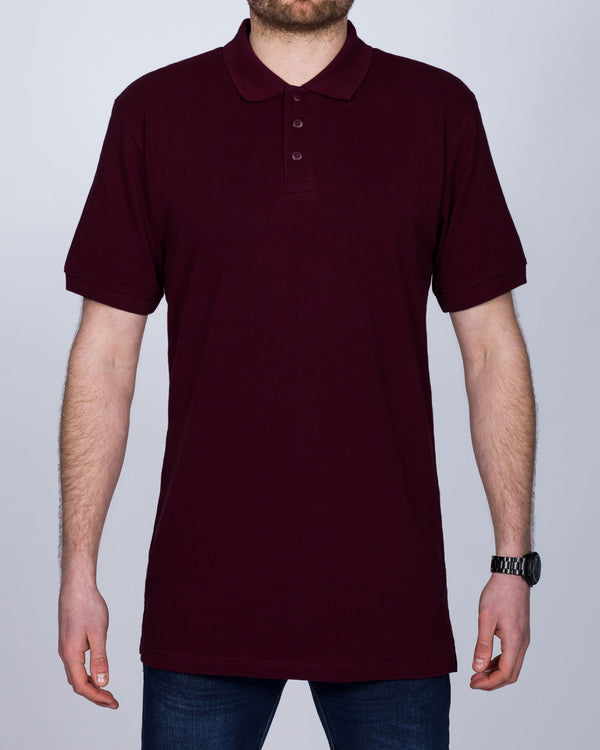 2t Regular Fit Tall Polo Shirt (burgundy)