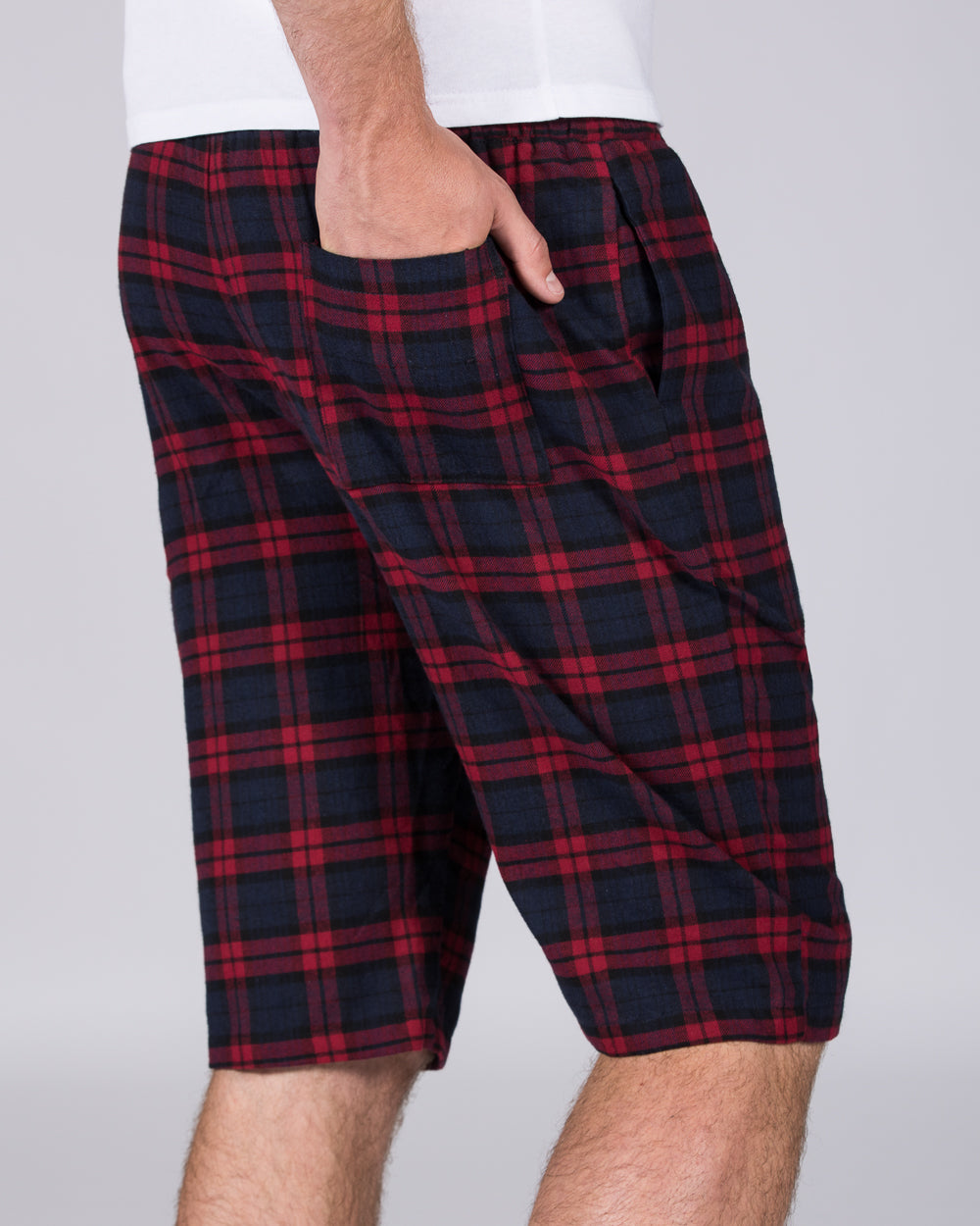 2t Tall Regular Fit Pyjama Shorts (red pattern)