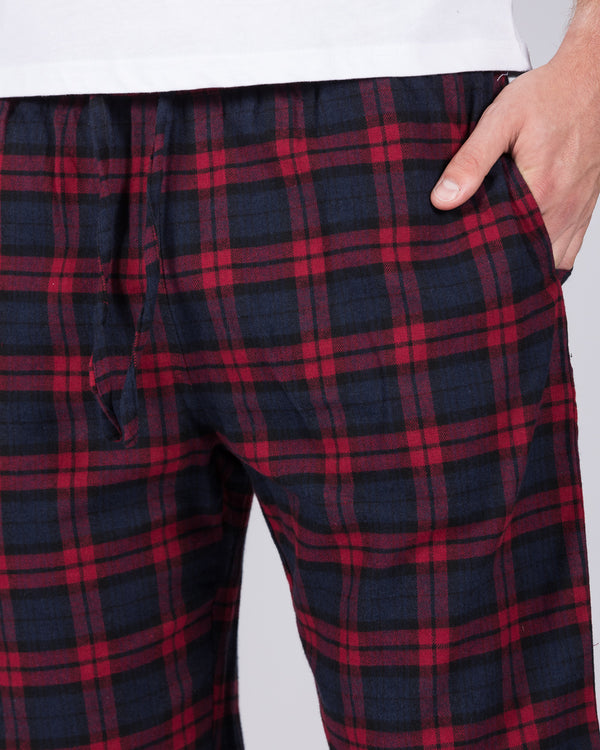 2t Hohe Regular Fit Pyjama-Shorts (rotes Muster)