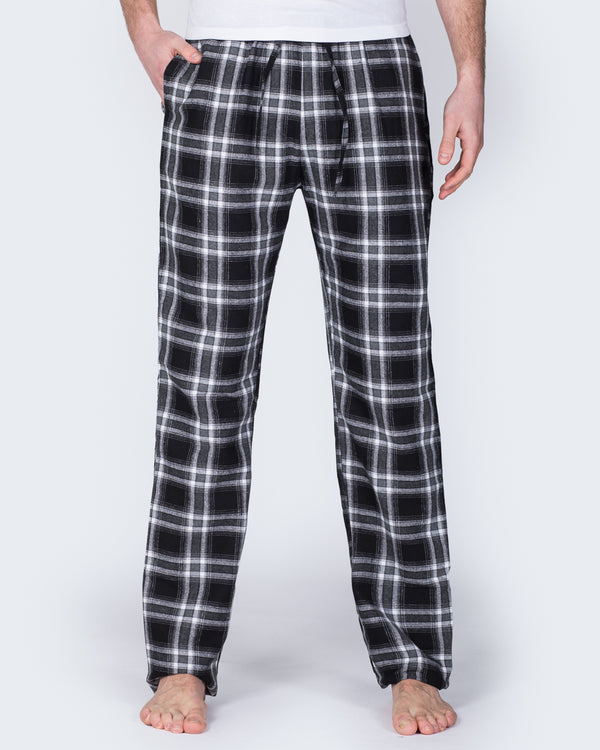 2t Tall Regular Fit Pyjama Bottoms (black/white)